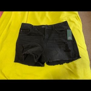 Ripped jean shorts